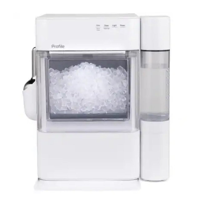 GE Profile - Opal 2.0 Ultra Nugget Ice Maker with Side Tank and Scale Inhibiting Filter - Stone White