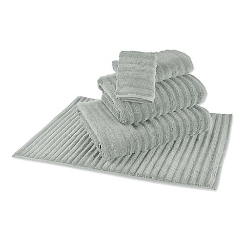 Turkish Ribbed Bath Towel in Mica Grey
