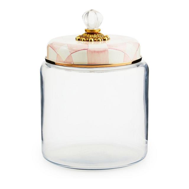 Mackenzie-Childs Rosy Check Large Kitchen Canister