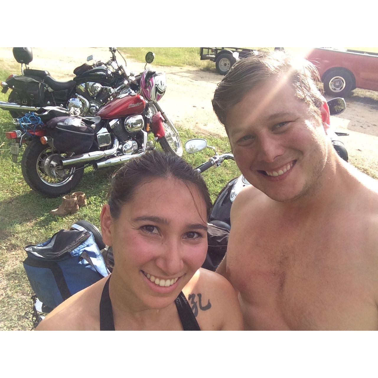 Our first motor cycle camping trip