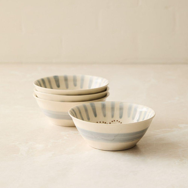 Diya Serveware Condiment Bowls, Stoneware Mix, Set of 4