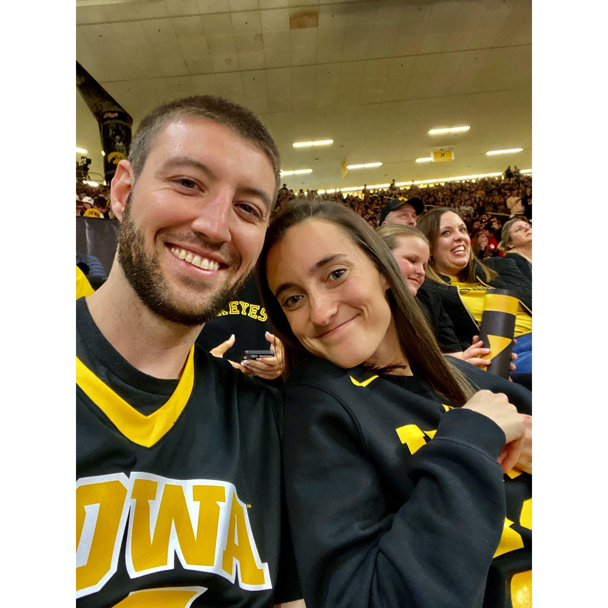 February 2024 (our 4th date)- Iowa women's basketball game that Caitlin Clark broke the all time scoring record! Once in a lifetime experience!