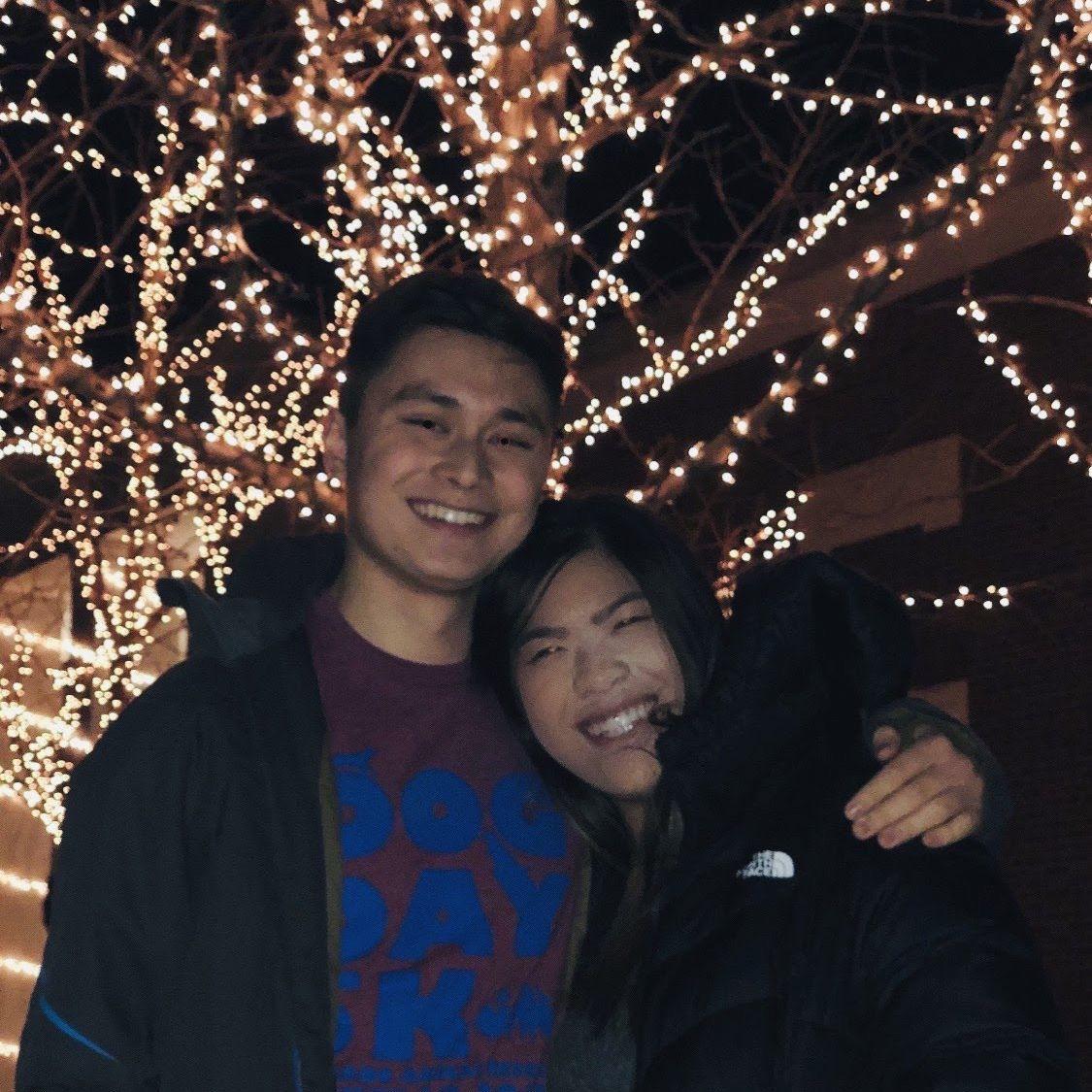 Our first Lighting of the Quads (a Hopkins tradition) together