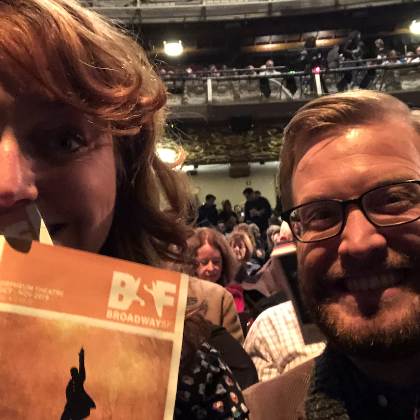 The time Landon won the Hamilton lottery and we got front row seats.