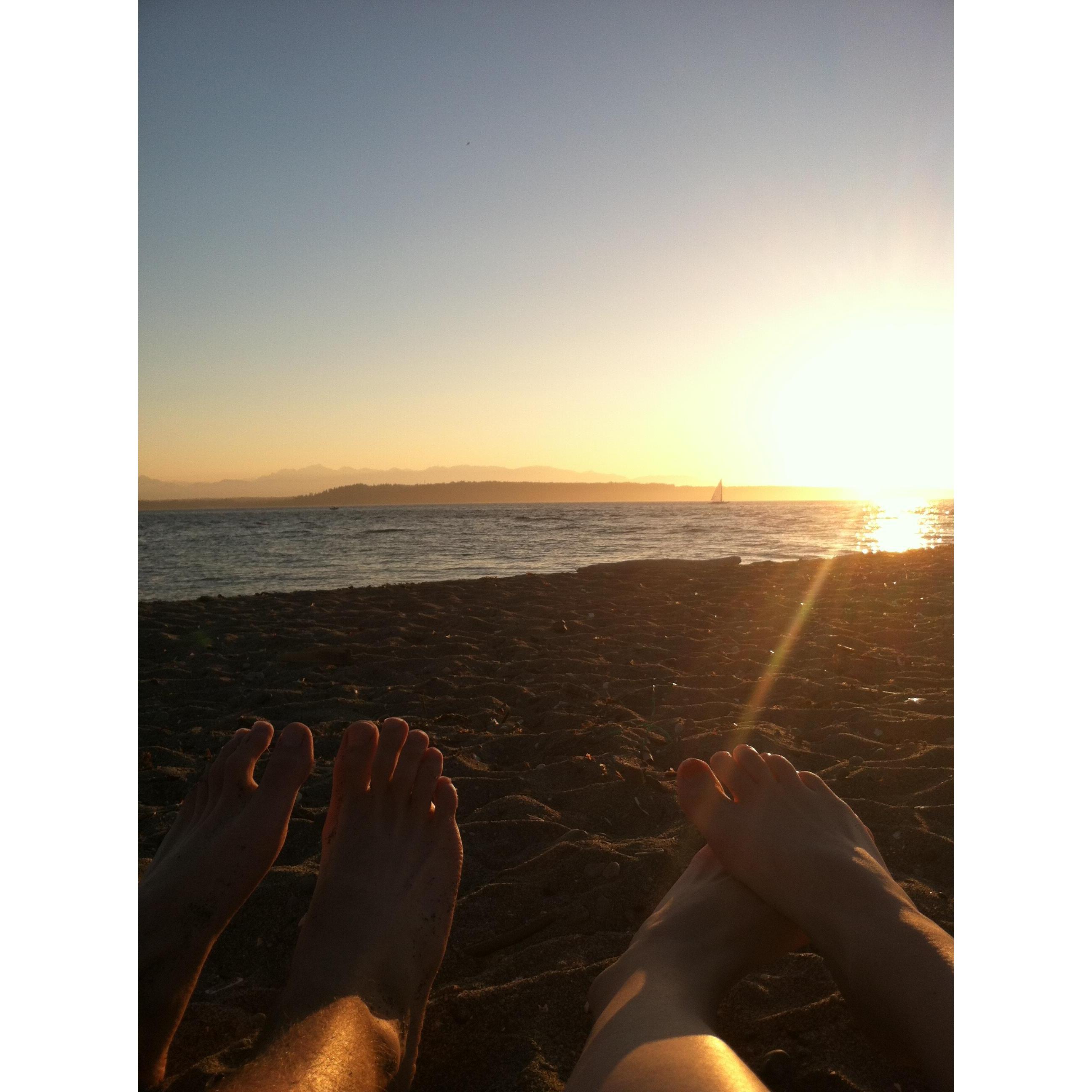 The date at Edmond's Beach where we first said, "I love you." Summer 2013