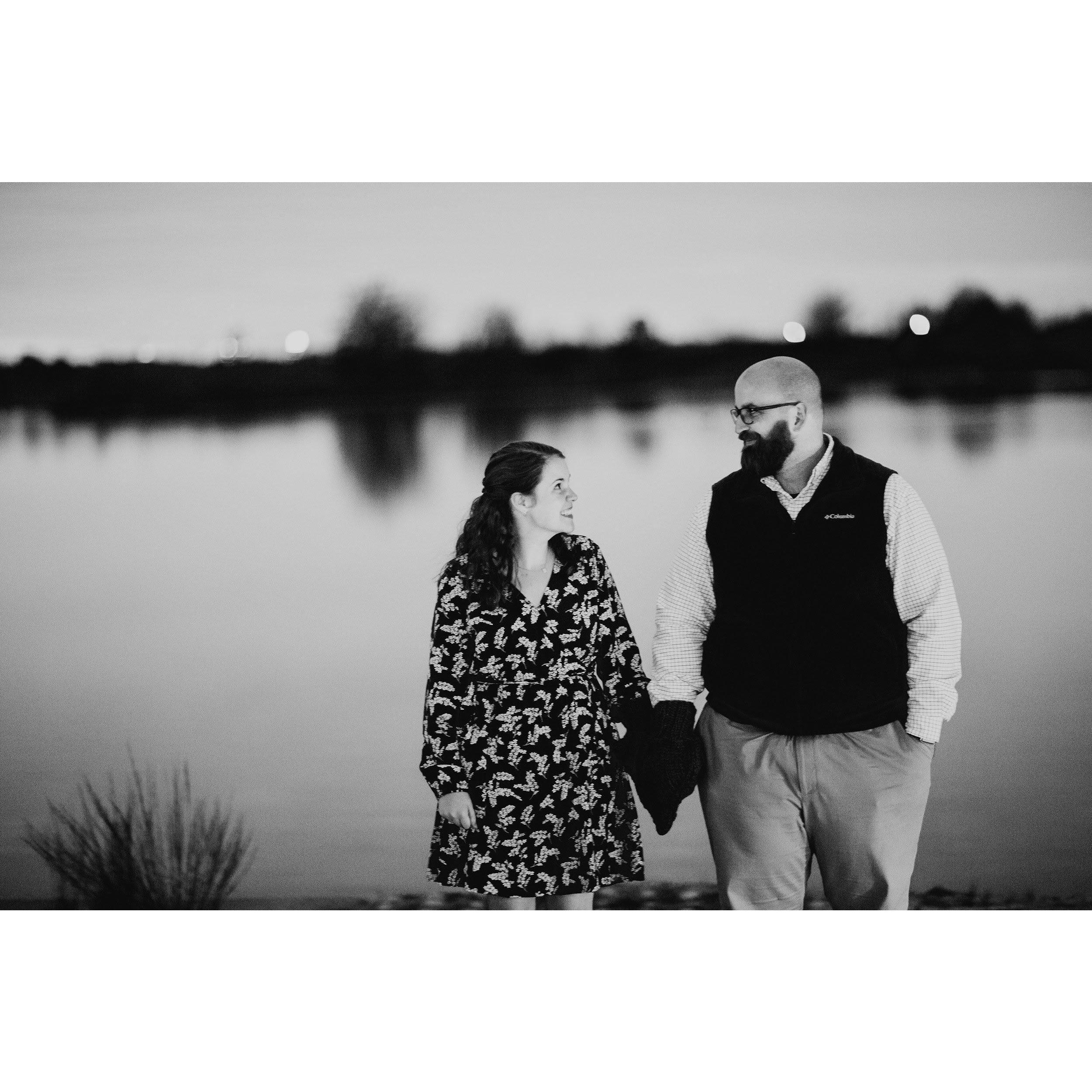 My mom knitted us a "smitten", like a mitten for two people :) (photo credit: Emily Frazier)