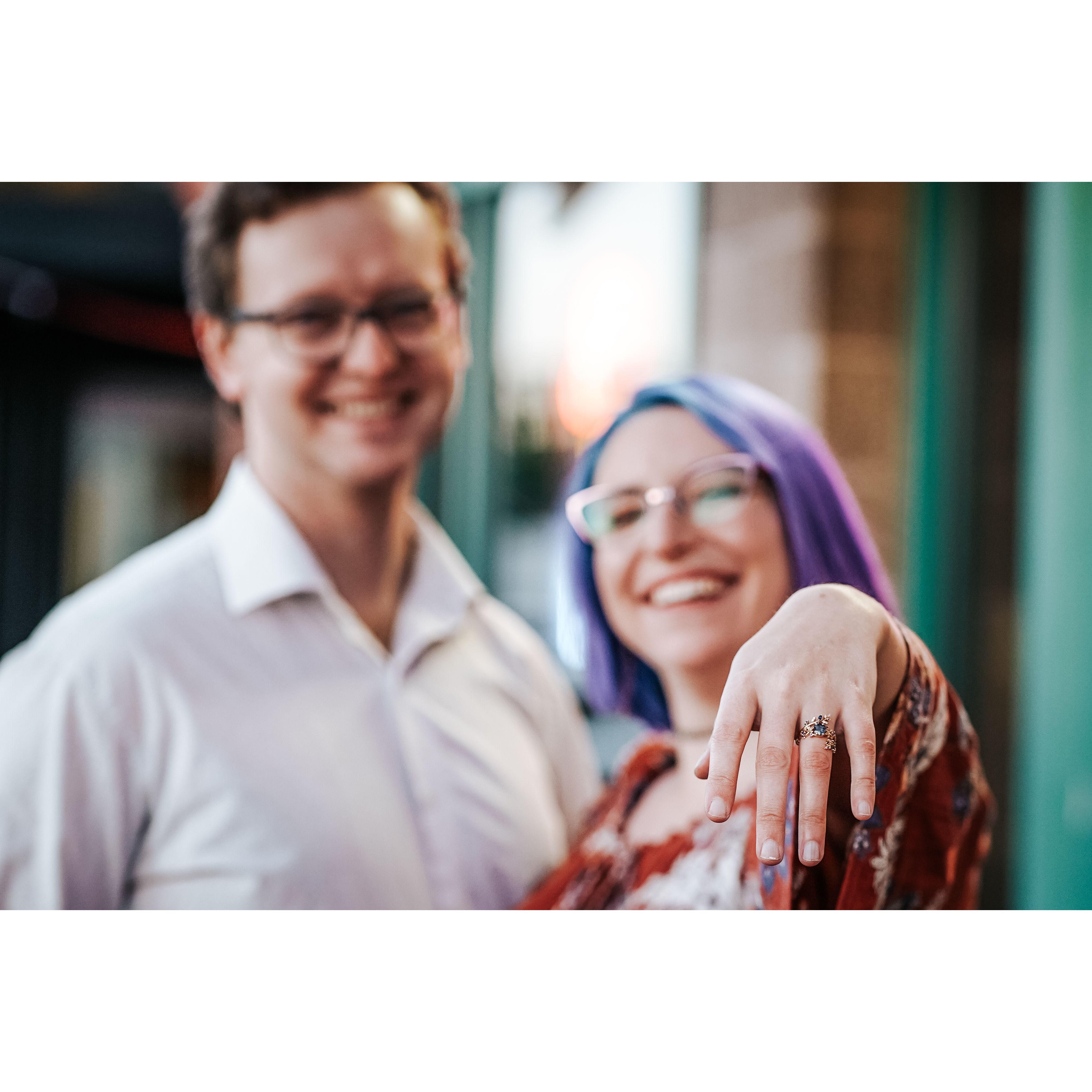 Taken at our engagement photoshoot with Hannah Nixon Photography.