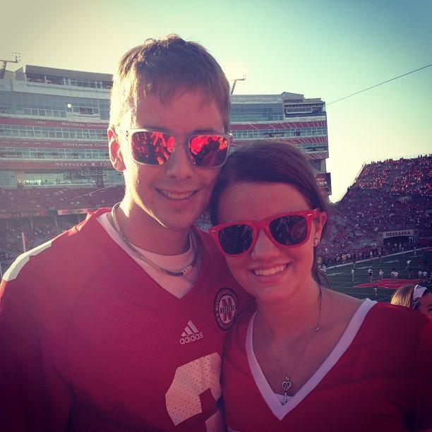 Our first Husker football game together