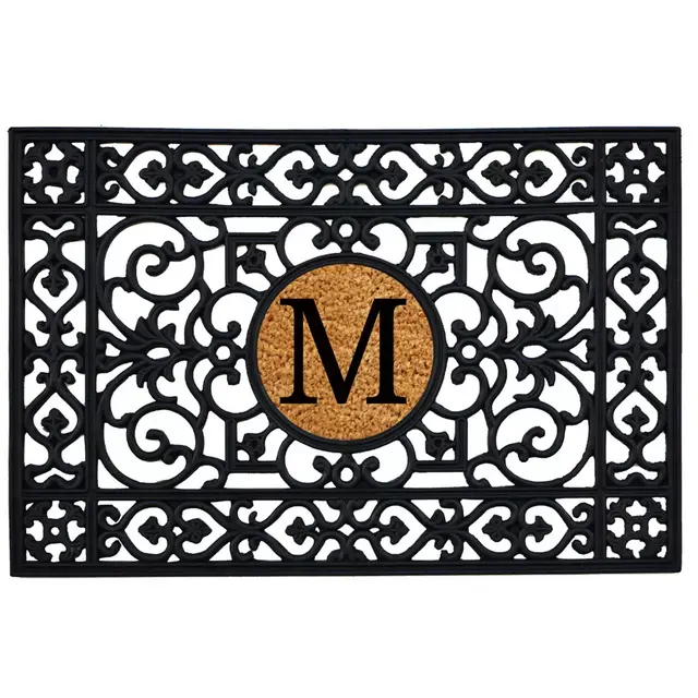 Home & More Monogram Letter "M" 24-Inch x 36-Inch Door Mat