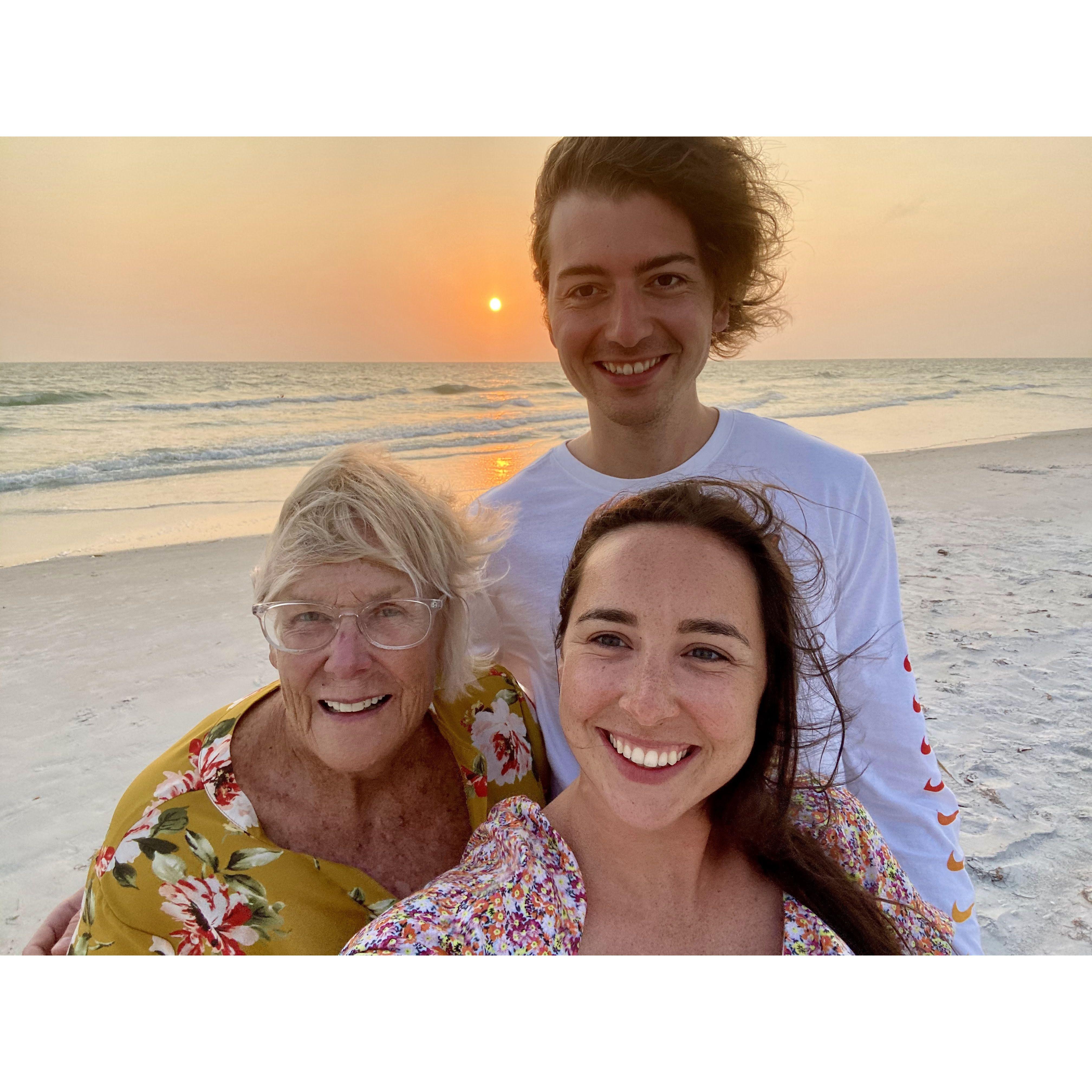 Introducing Zack to Catherine's mom for the first time! In Clearwater, FL.