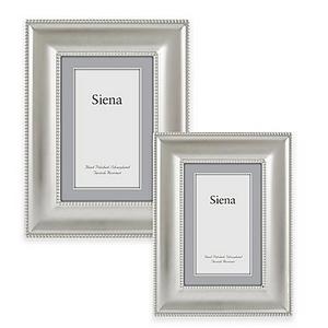 Siena Silver-Plated Double Beaded Wide Border Picture Frame