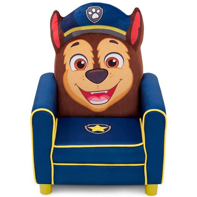 Delta Children Figural Upholstered Kids Chair, Nick Jr. PAW Patrol Chase, Blue