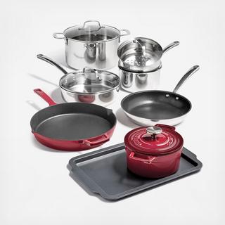 Martha Stewart Collection - 12-Piece Mixed Material Cookware Set