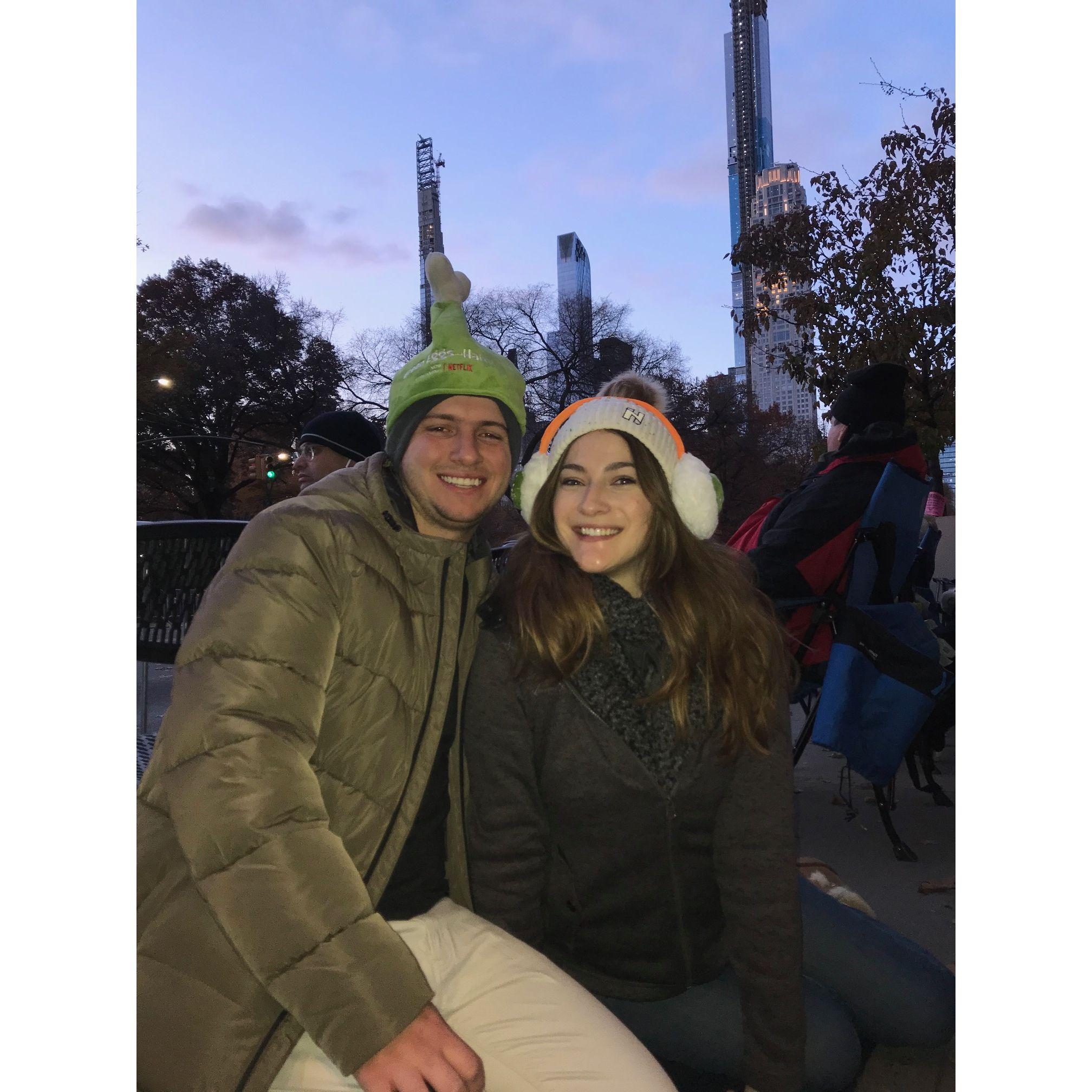 Camping out for the Macy's Thanksgiving Day parade.