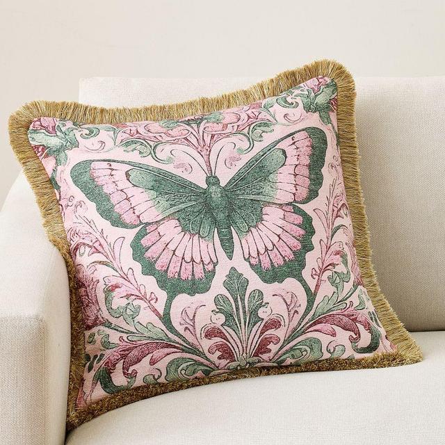 Glinda Butterfly Decorative Pillow Cover, Multi, 20"
