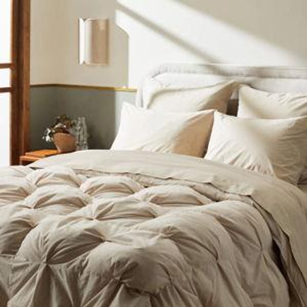 Organic Cotton Puff Comforter (Bone) - Full/Queen / Bone
