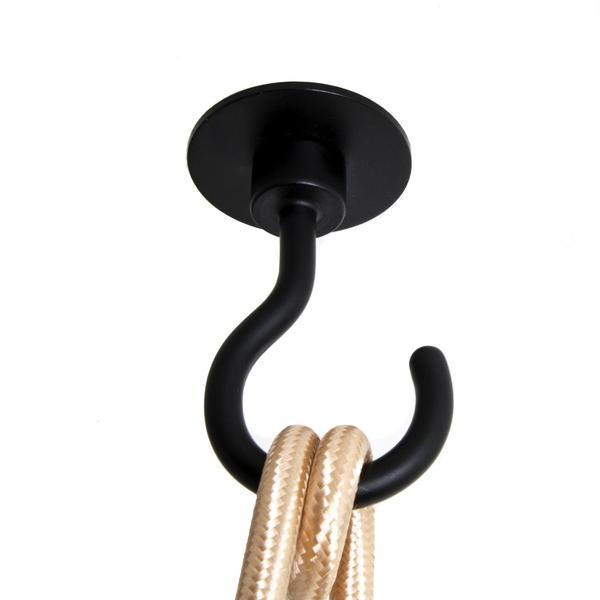Round Swag Hook - Black