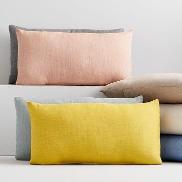 Sunbrella Solid Outdoor Lumbar Pillows - Petal