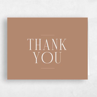 Camel, Brown Wedding Thank You - Cole Landscape