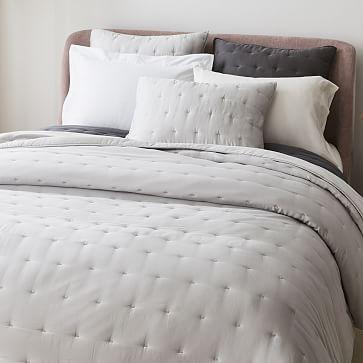 Silky TENCEL™ Crescent Stitch Quilt: King, sand
