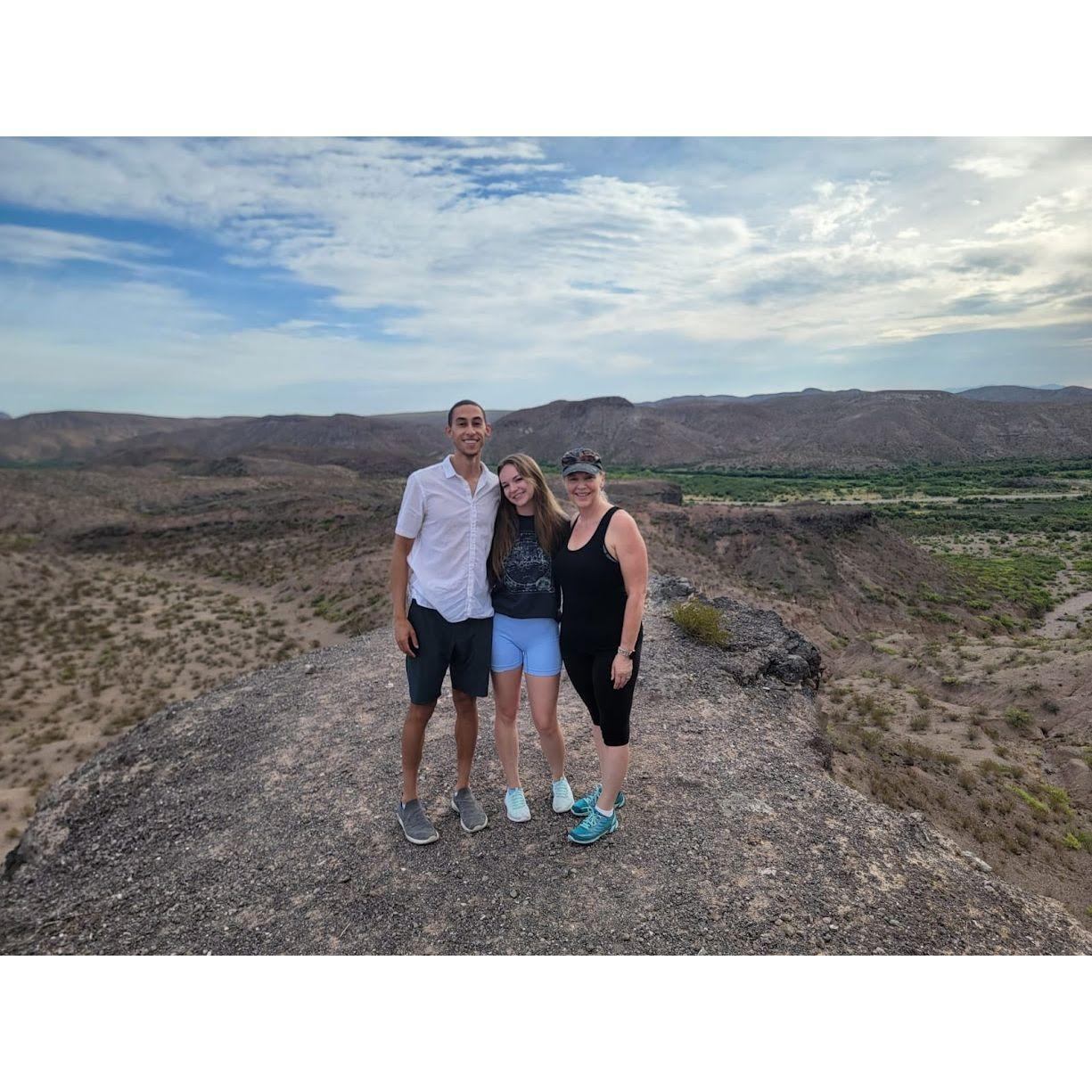 Hiking with my mom and family