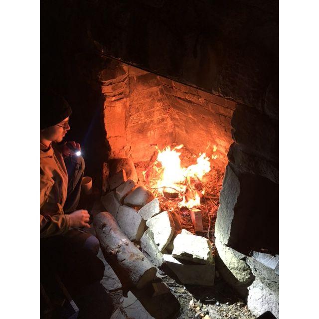 Our first valentines day together! Michael built us a fire, and set up a table with apple cider and a card game for us to play. This is also the night when we first said I love you.