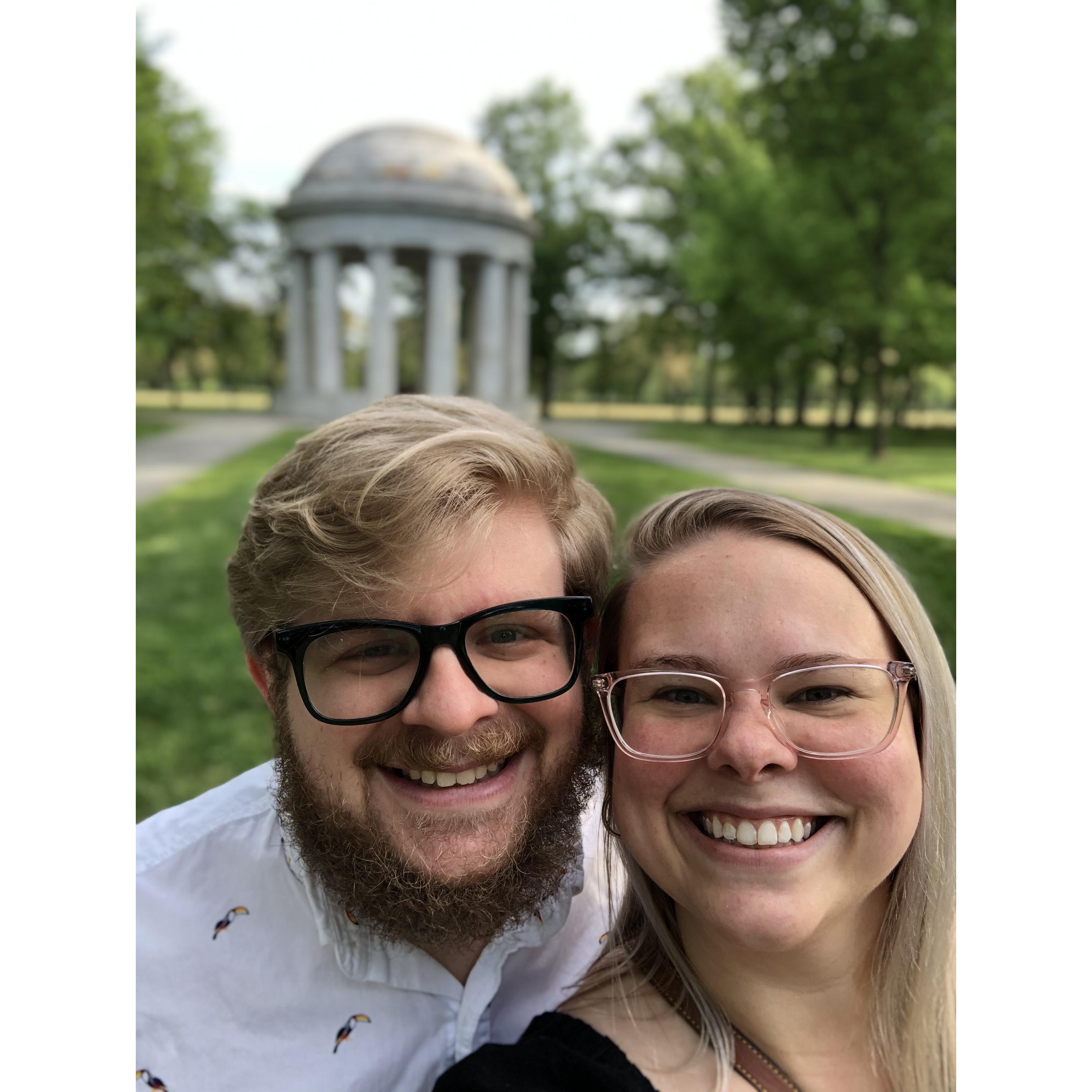 The day we got our wedding permit for our venue on the National Mall!