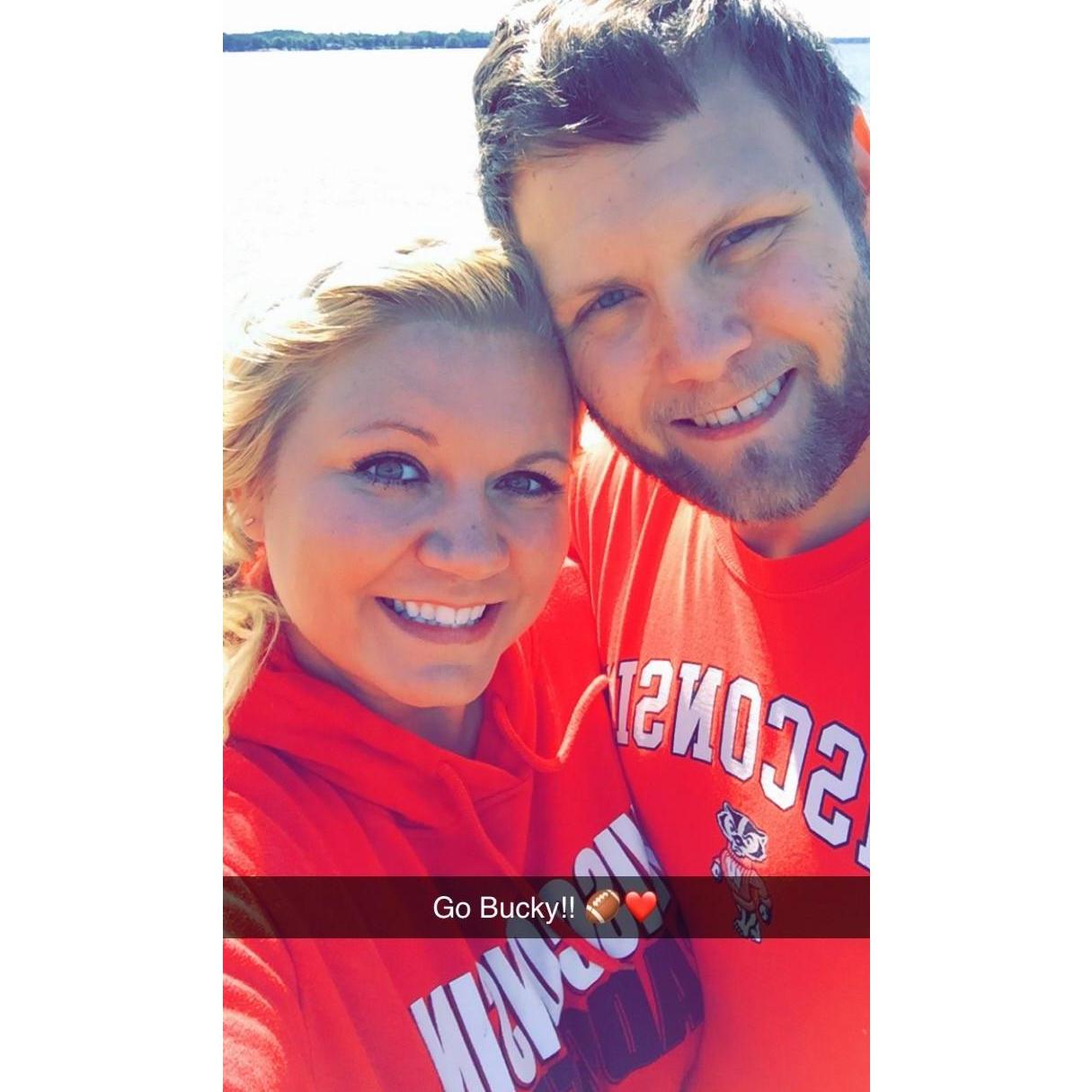 Cheering on good ole' Wisconsin!