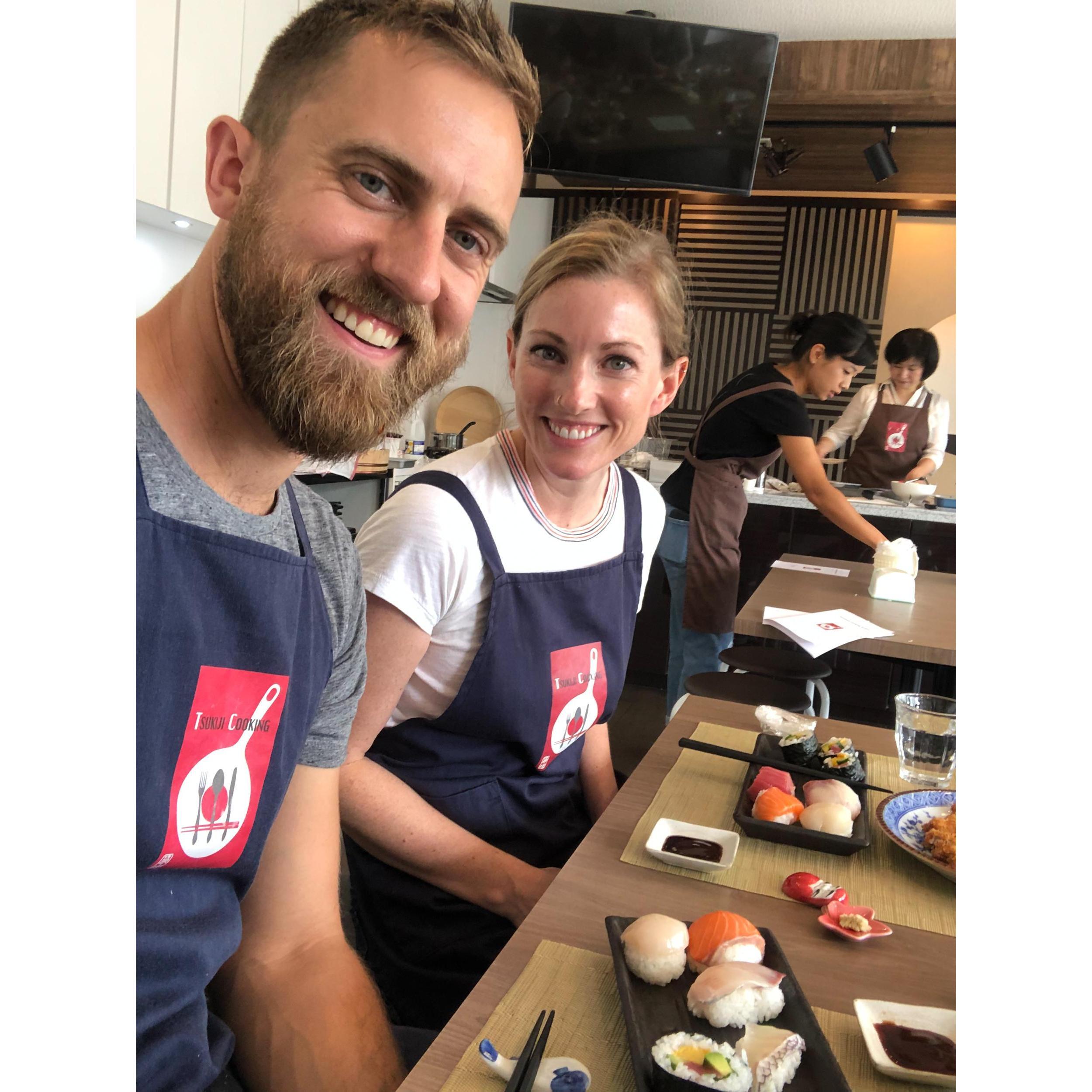 Making sushi in Japan