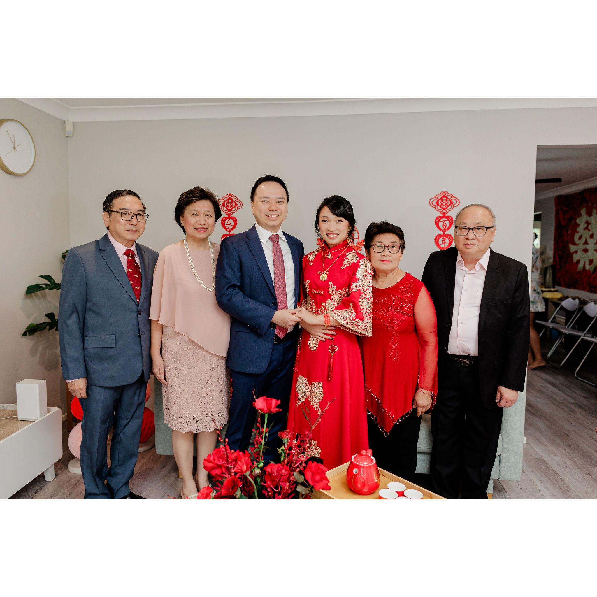 "Tinghun" or the traditional Engagement Ceremony at Herlin's house to formalize our engagement