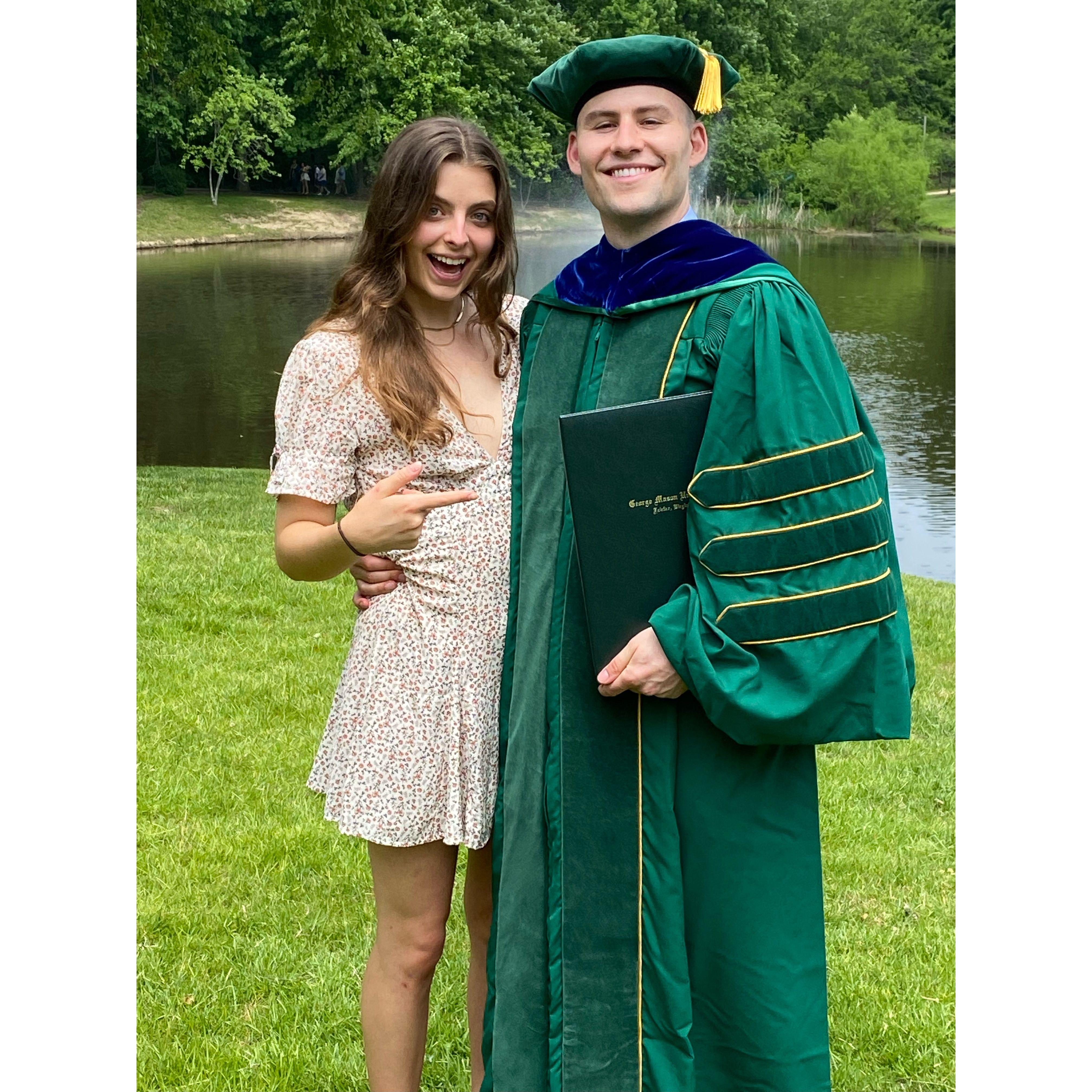 Just after Jeremy’s graduation for his PhD in 2022!