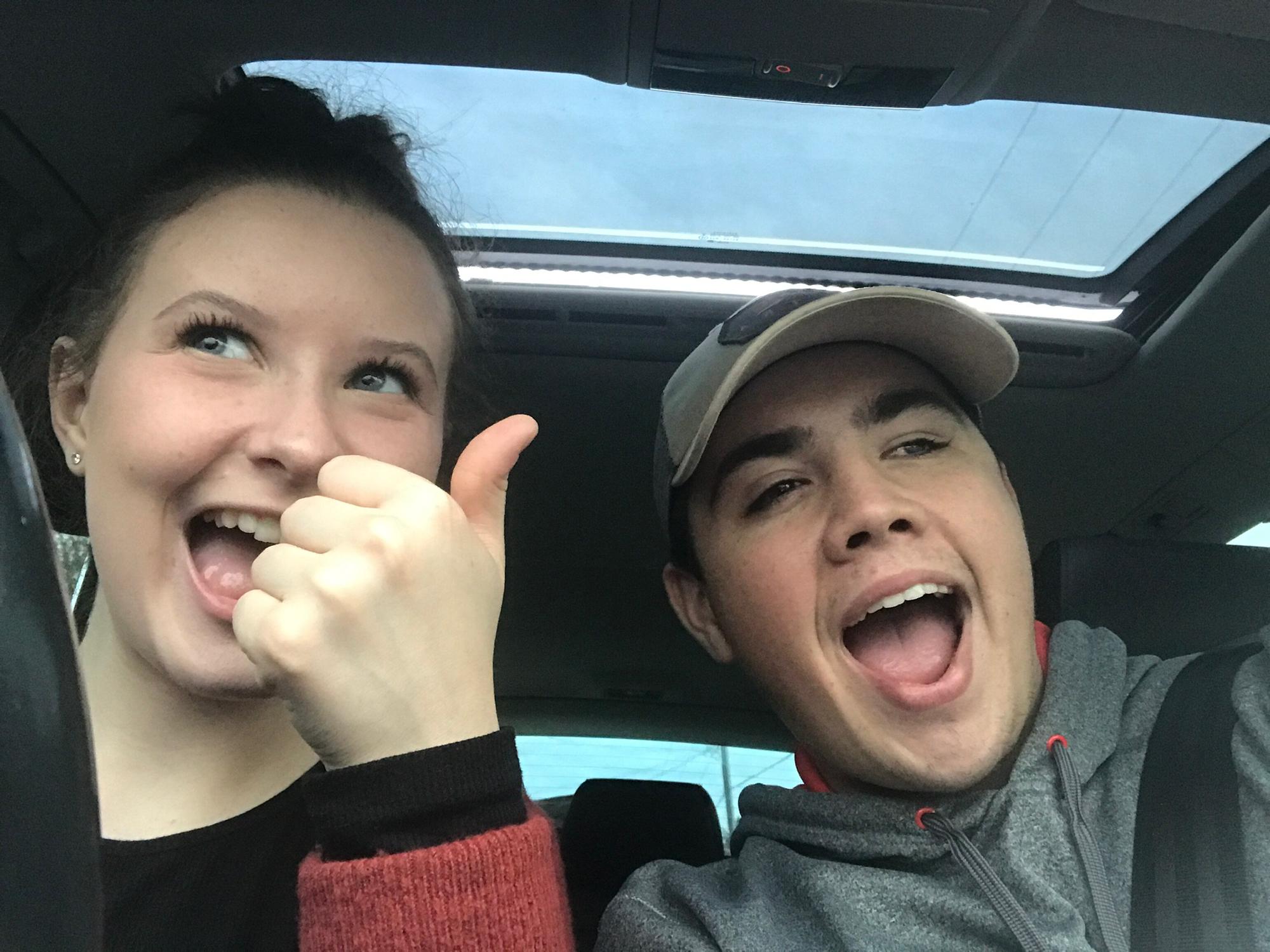 Maya and Dustin 6 months into their relationship in 2018