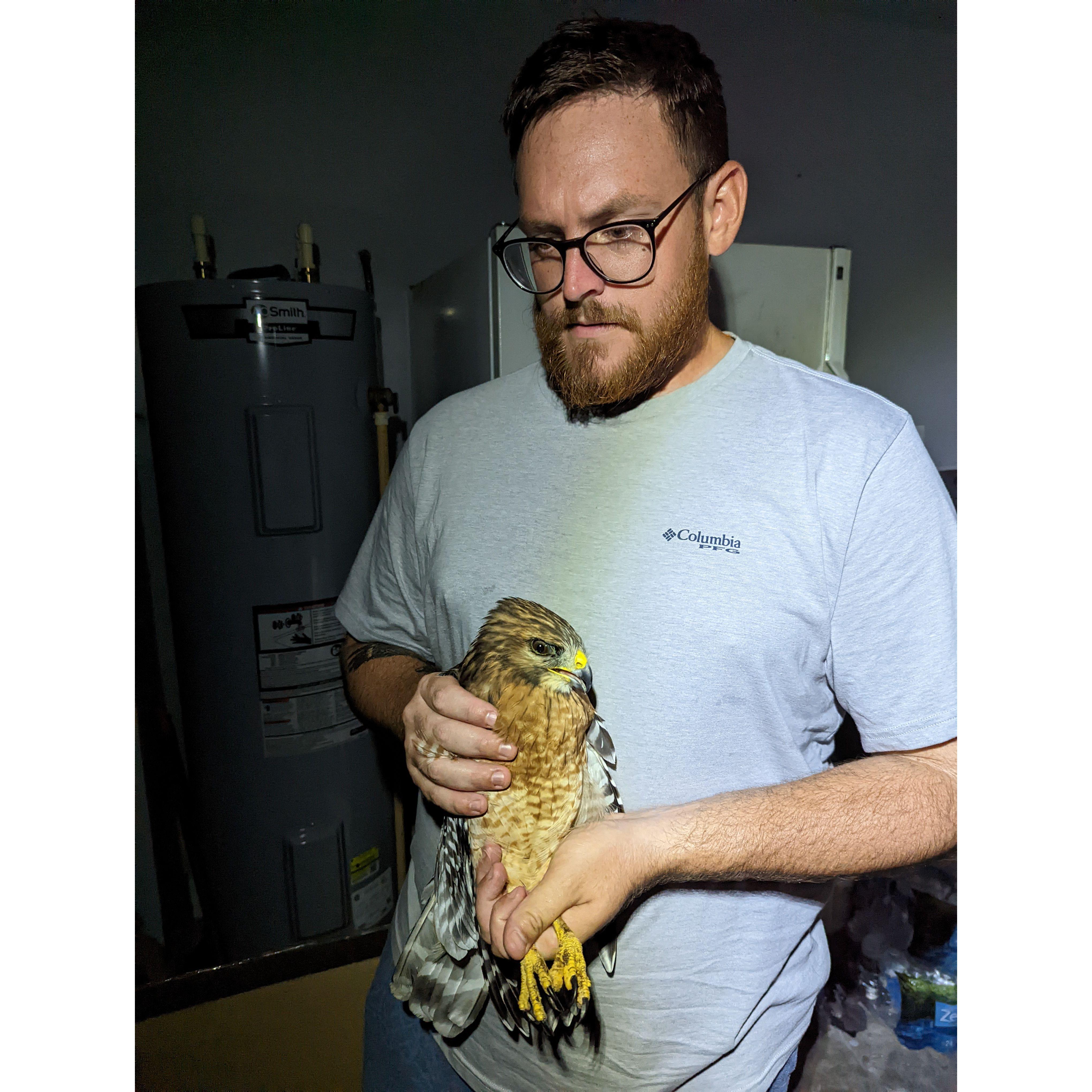 This man has no fear and ALWAYS jumped in to help me care for wildlife during hurricanes