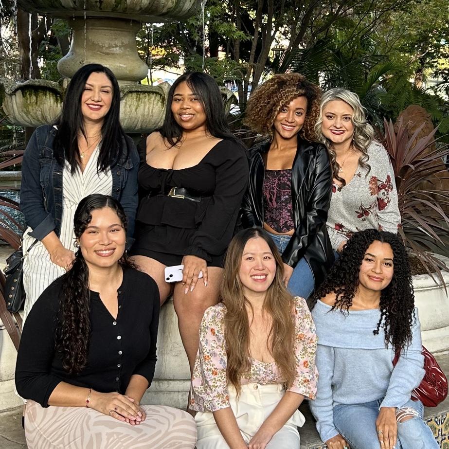 Bridesmaids luncheon. Front row: Ayanna, Alison and Naila. Back row: Jessica, Aniyia, Aliyah and Sandra.  Not pictured: Amelya, Janessa, Saleha and Sukhpreet.