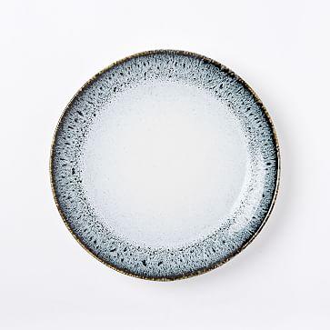 Reactive Stoneware Salad Plates - Black & White