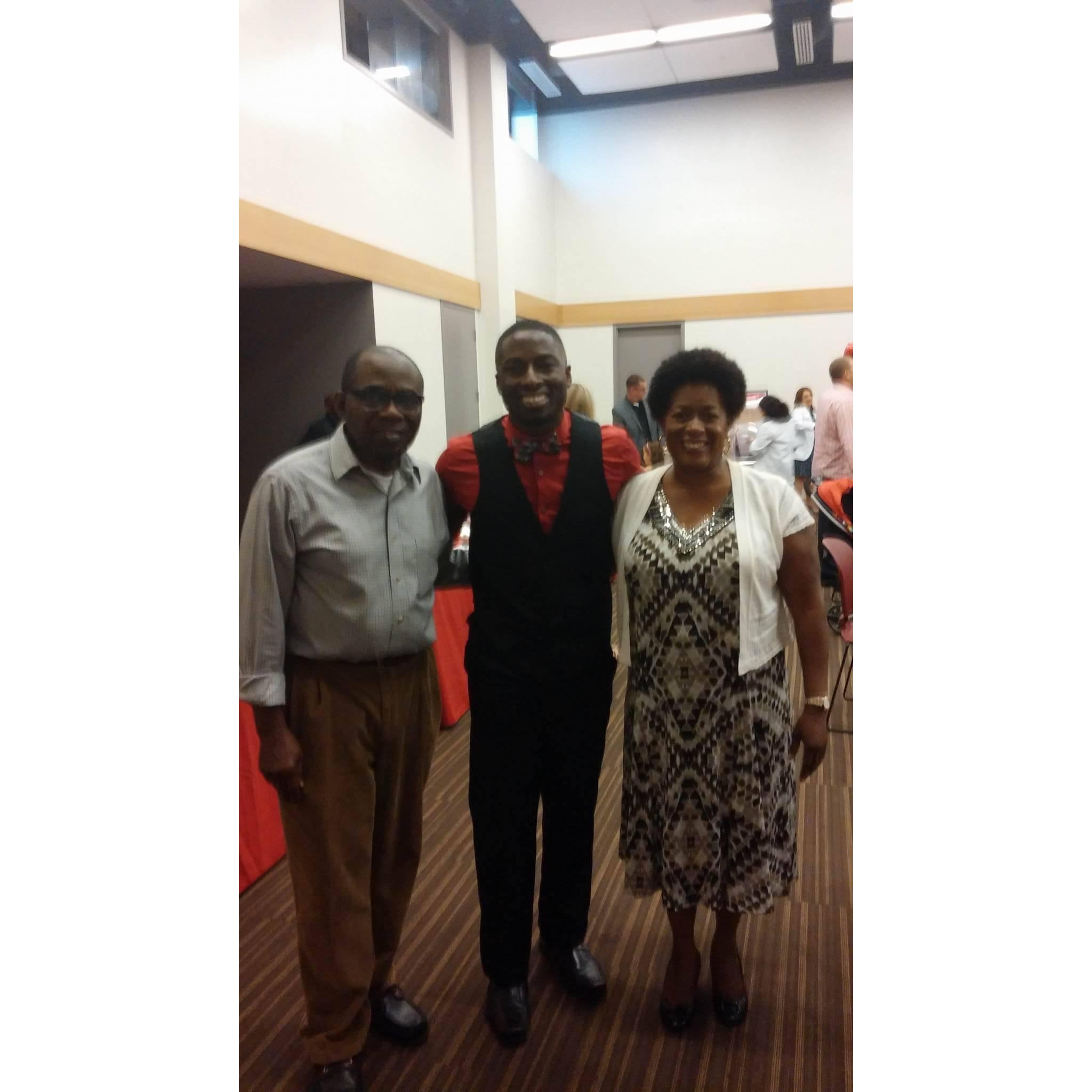 The groom and his parents