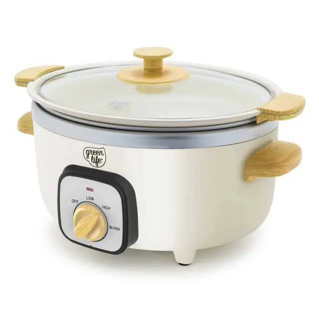 GreenLife 3.5qt Slow Cooker Cream