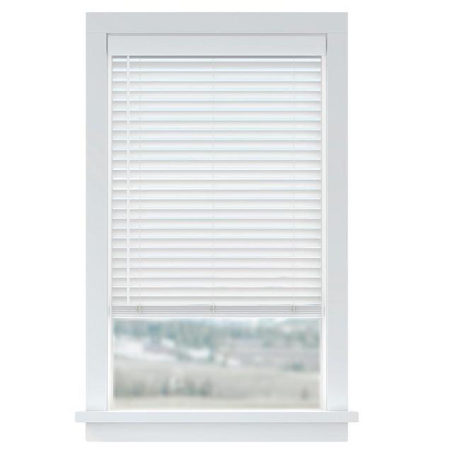 LEVOLOR Basics Cordless Light Filtering Faux Wood Blinds, Easy to Install 2” Blinds for Windows, Timeless Look, Fits up to 31” Width and 64” Length, Home Solution for Any Space or Room