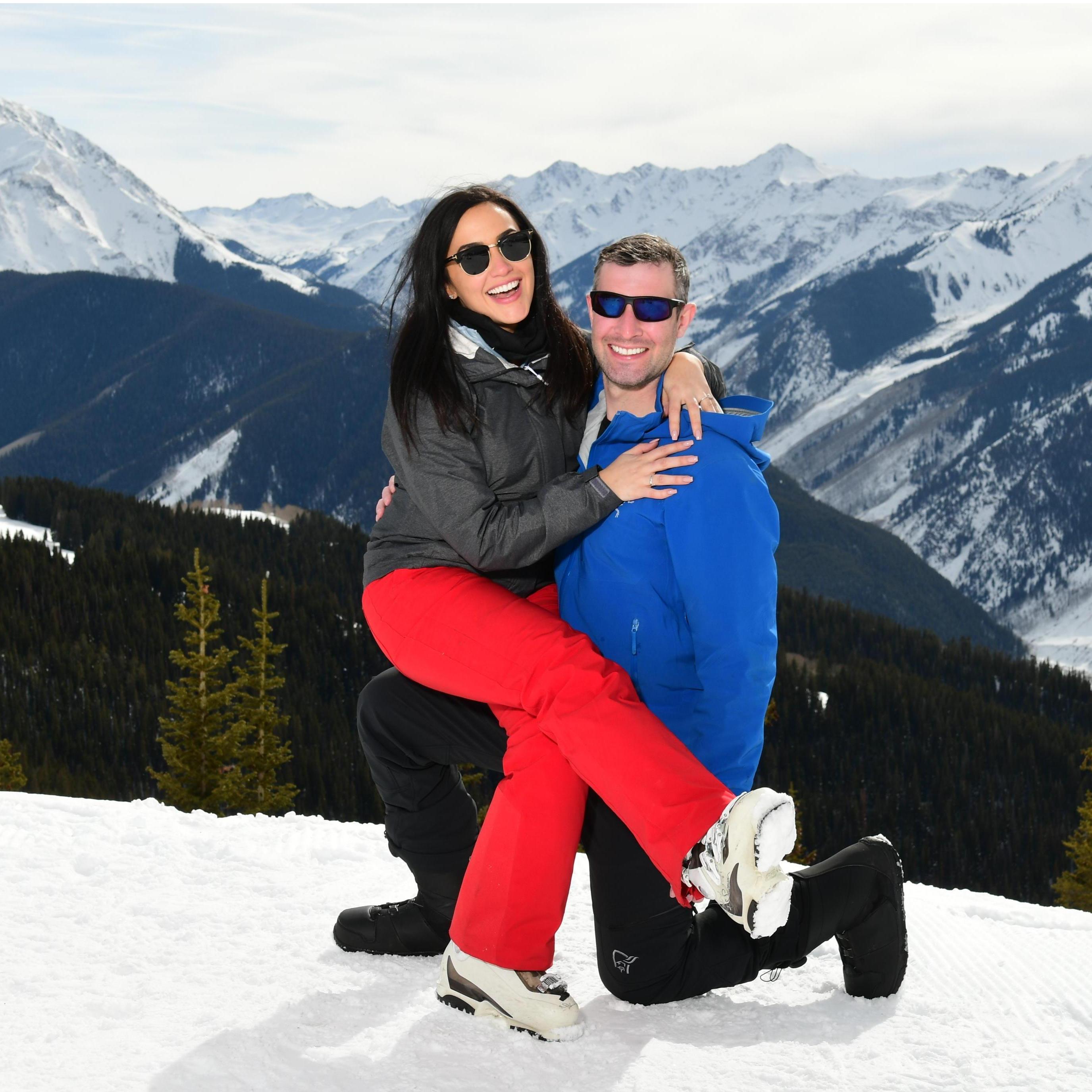 One of our many skiing adventures in CO