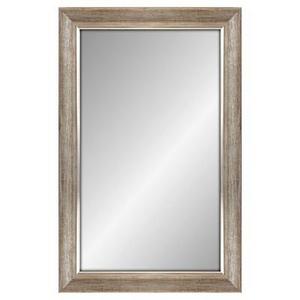 Rectangle Decorative Wall Mirror White Finish with Silver Trim - Threshold™