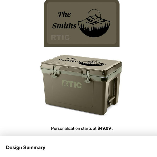 Personalized RTIC Cooler- 52 Ultra-light Cooler