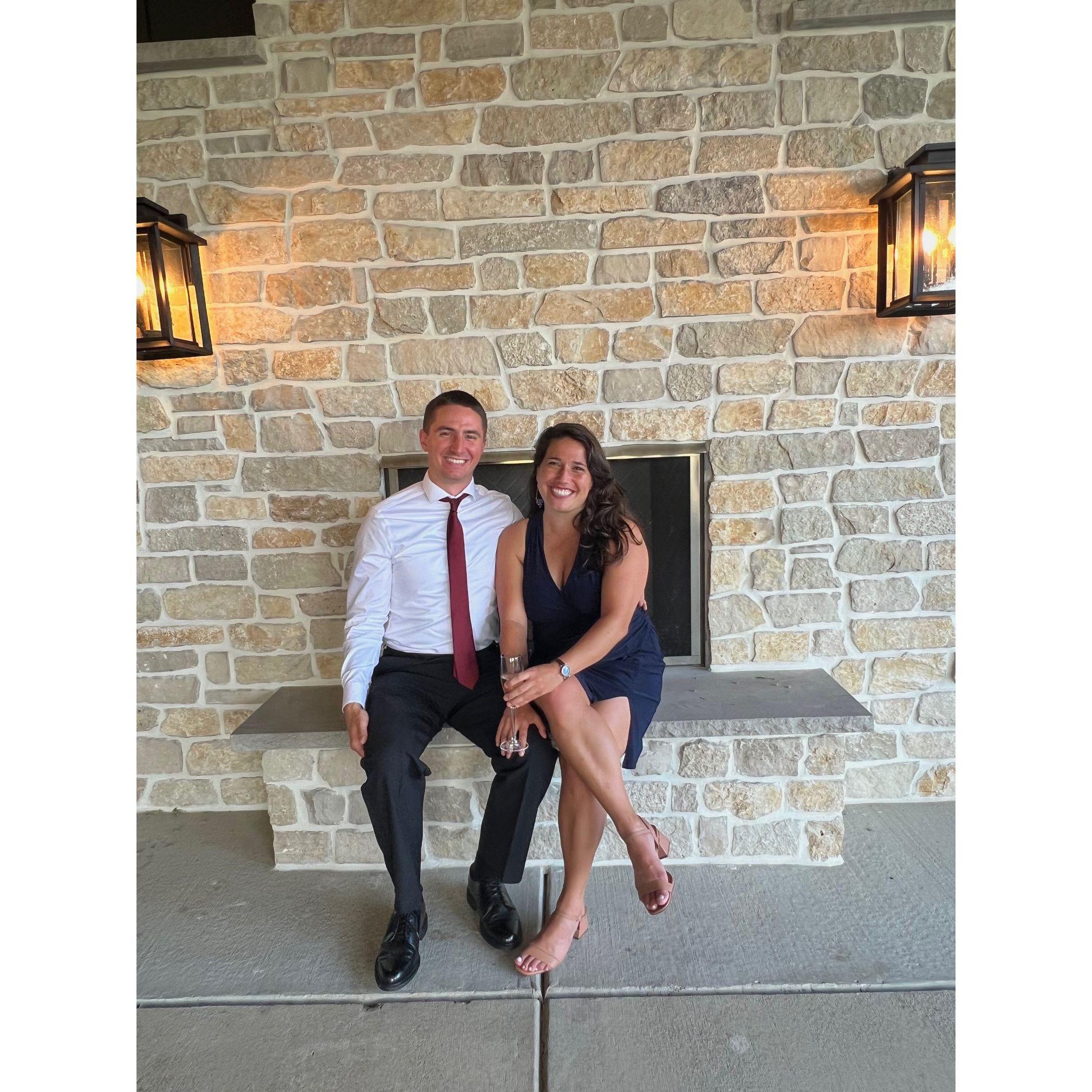 Our first wedding as a couple (2023).