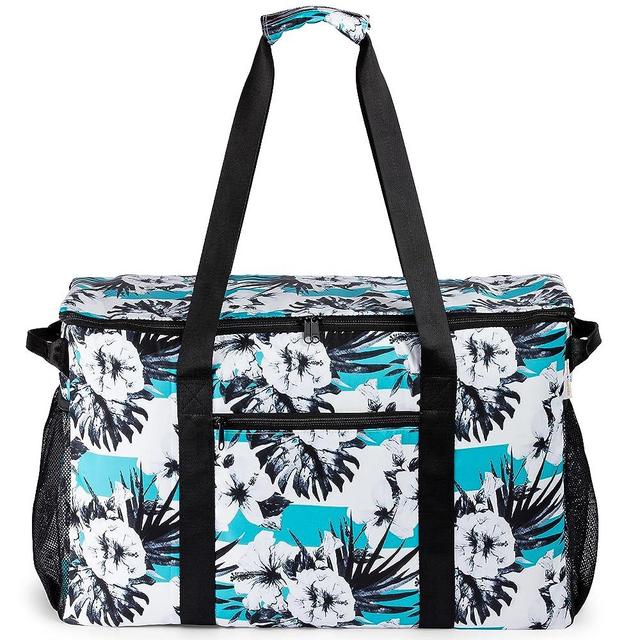 Extra Large Utility Tote Beach Bag With Hard Bottom And Top Zipper - Waterproof Oversized Bag For Shopping, Beach and Travel