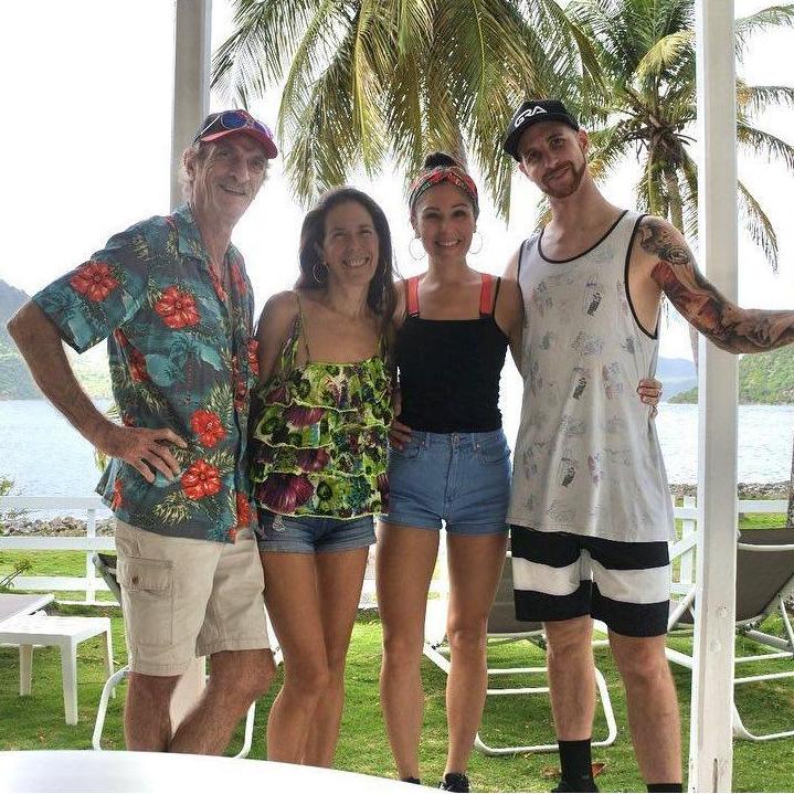 Les Saintes island with Morgan's dad, Michel and his wife Veronique. December, 2019
