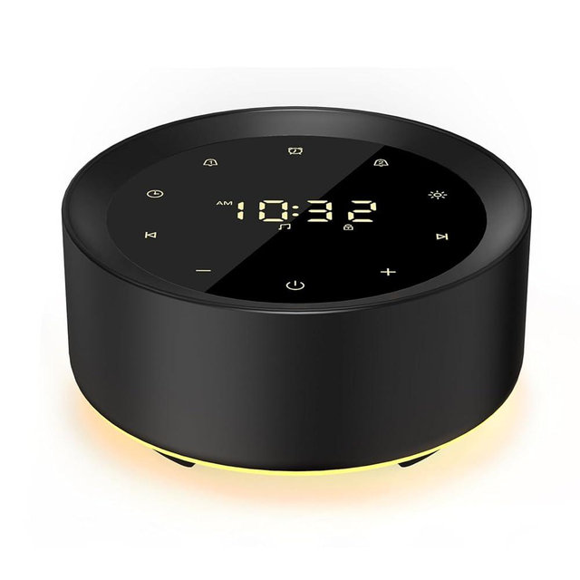 Nytpal Alarm Clock White Noise Sound Machine & 7 Night Light 3-in-1, 20 Soothing Sounds, Timer, 31-Level Volume Control, Touch Button Control Noise Machine for Baby, Adults,Bedroom
