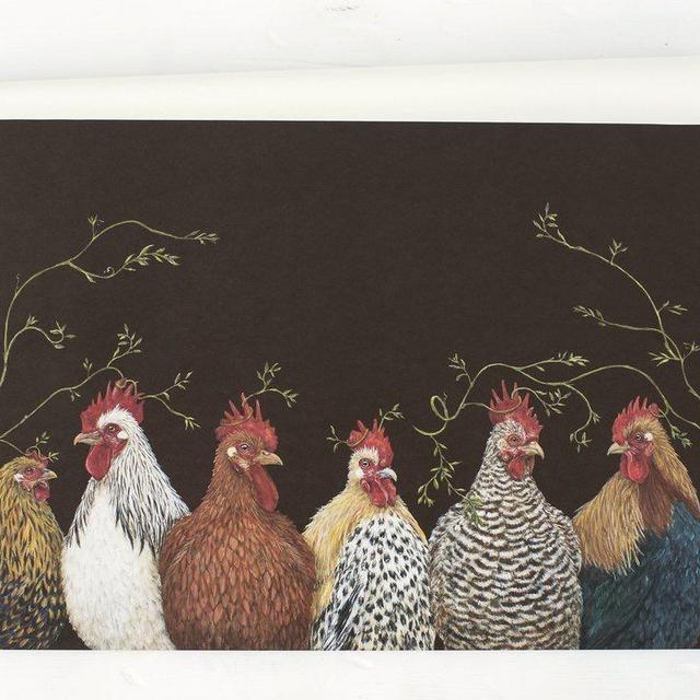 Hester & Cook Party Roost Paper Placemat Pad of 24