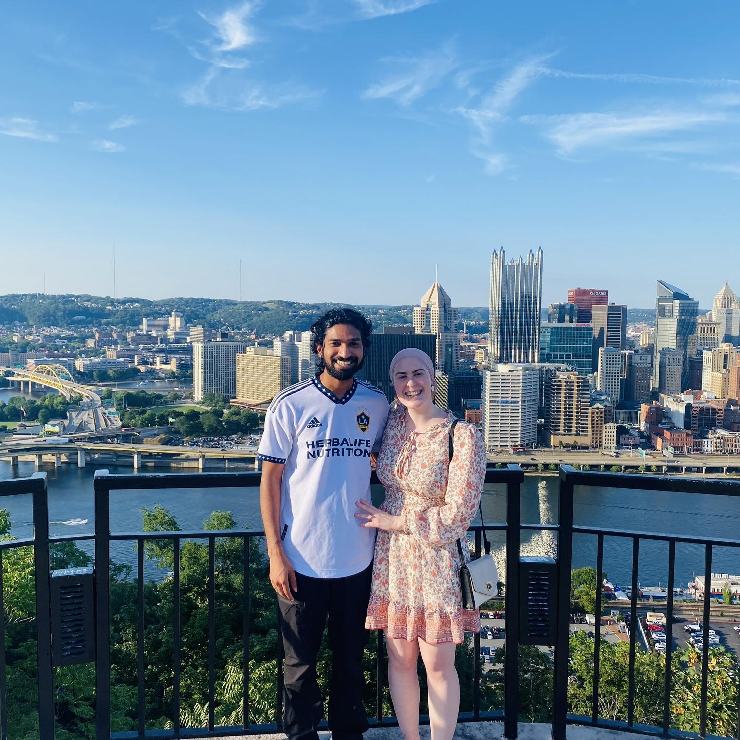 Luke came to visit Lauren in Pittsburgh while she was doing a clinical there