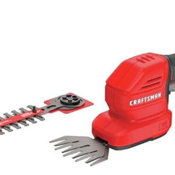 CRAFTSMAN CMCSS800C1R V20 2-in-1 Lithium-Ion Cordless 8 in. Hedge Trimmer and 4 in. Grass Shear Kit (1.5 Ah)