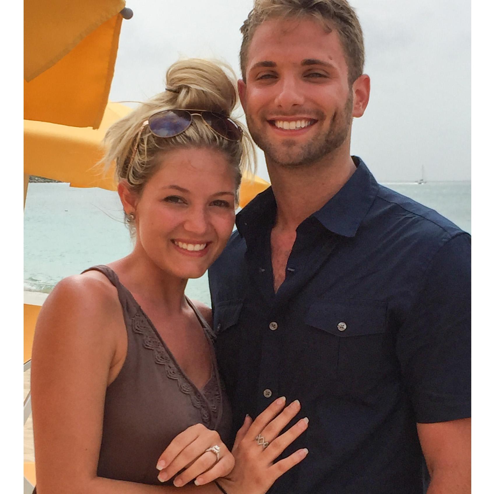 First photo engaged. May 24th 2017. Note to you boys: get a photographer. I'm so grateful a girl at the restaurant took our photo!