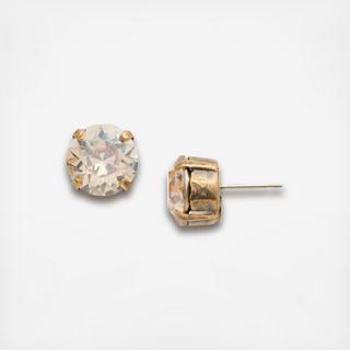 Round Crystal Stud Earring